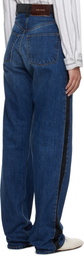 Wales Bonner Blue & Black Echo Jeans