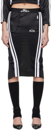 Prototypes Black Trackpants Pencil Midi Skirt