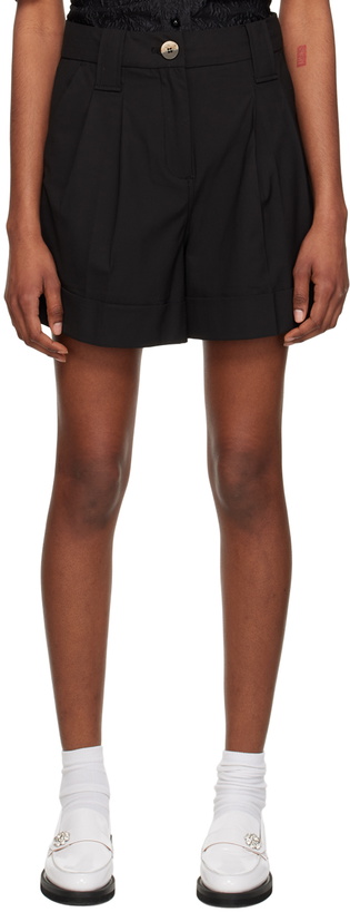 Photo: GANNI Black Drapey Shorts