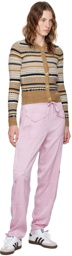 GANNI Pink Washed Trousers