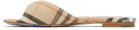 Burberry Beige Check Mews Sandals