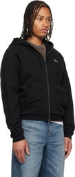 Dime Black Cursive Small Logo Zip Hoodie
