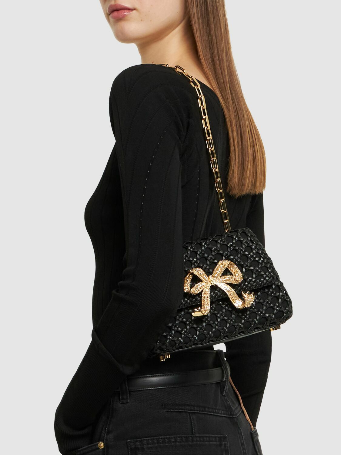 【関税&送料込】Self-Portrait Shoulder Bag Black Leather Shoulder Bag – self-portrait-EU