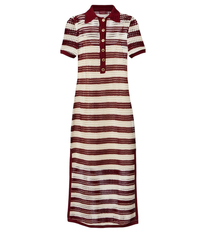 Gucci Pleated silk crpe de chine midi dress Gucci