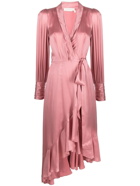 ZIMMERMANN - Wrap Silk Midi Dress