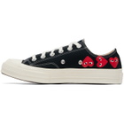 COMME des GARÇONS PLAY Black Converse Edition Chuck 70 Multi Heart Sneakers