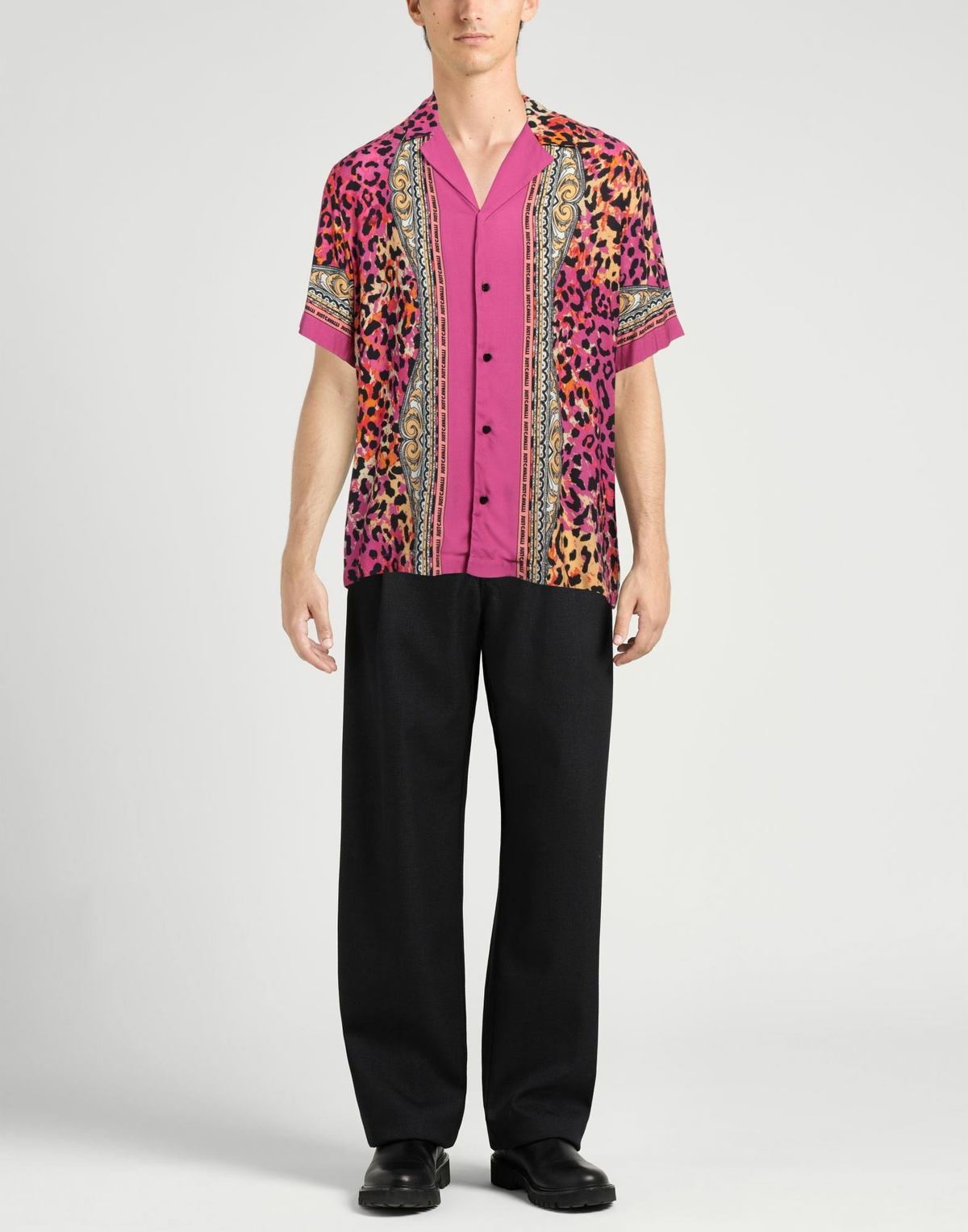 Just Cavalli Mens Shirt in Magenta