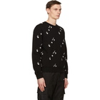 Off-White Black and White All Over Logo Sweatshirt