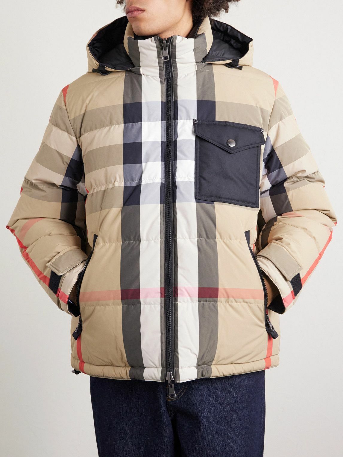 Burberry - Reversible Quilted Checked Shell Hooded Down Jacket ...