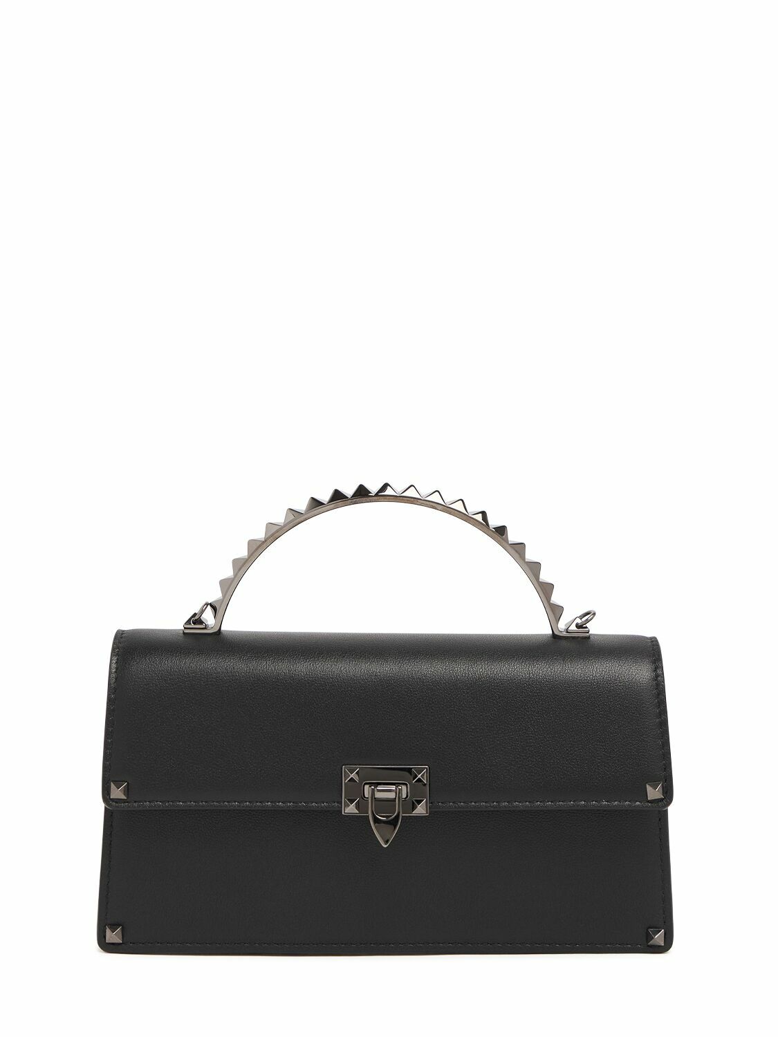 VALENTINO GARAVANI Mini Rockstud Leather Top Handle Bag