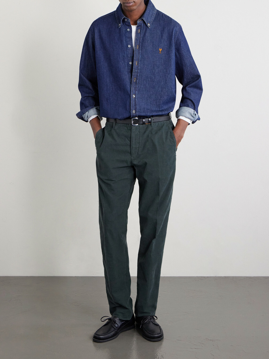 Slowear - Straight-Leg Cotton-Corduroy Trousers - Green