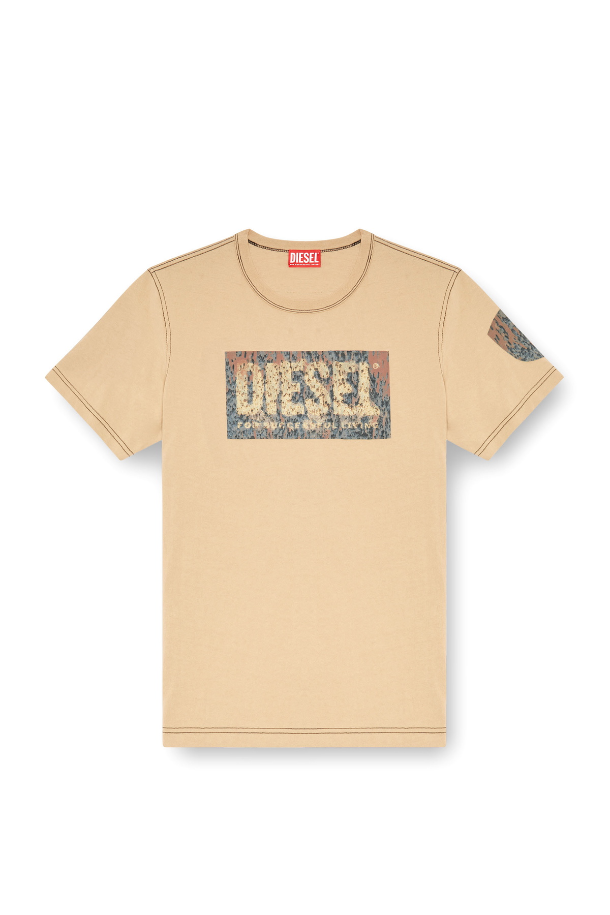 Diesel T-shirt with graphic patches - T-Shirts Mens in Brown Diesel