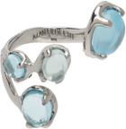 Alan Crocetti SSENSE Exclusive Silver Topaz Droplet Ring