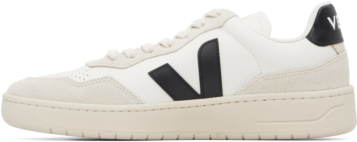 VEJA Off-White V-90 Leather Sneakers