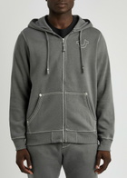 True Religion Big T Hooded Cotton-blend Sweatshirt Grey