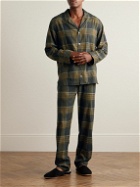Zimmerli - Cozy Checked Cotton and Wool-Blend Flannel Pyjama Set - Blue