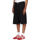 LU'U DAN Black Kriss Kross Denim Shorts