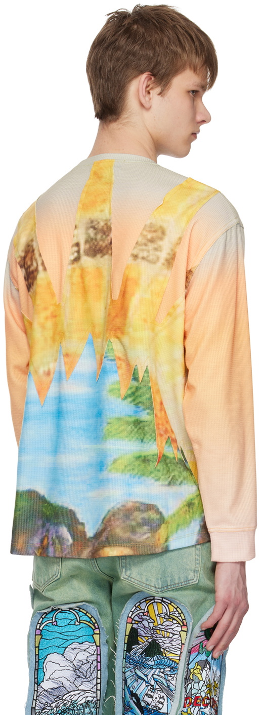 Who Decides War by MRDR BRVDO Multicolor Appliqué Long Sleeve T-Shirt