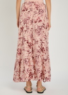 Alice + Olivia Stevie Devoré Chiffon Maxi Skirt Pink