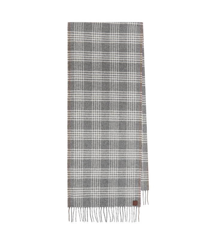 Photo: Eleventy Checked silk, wool, and cashmere scarf
