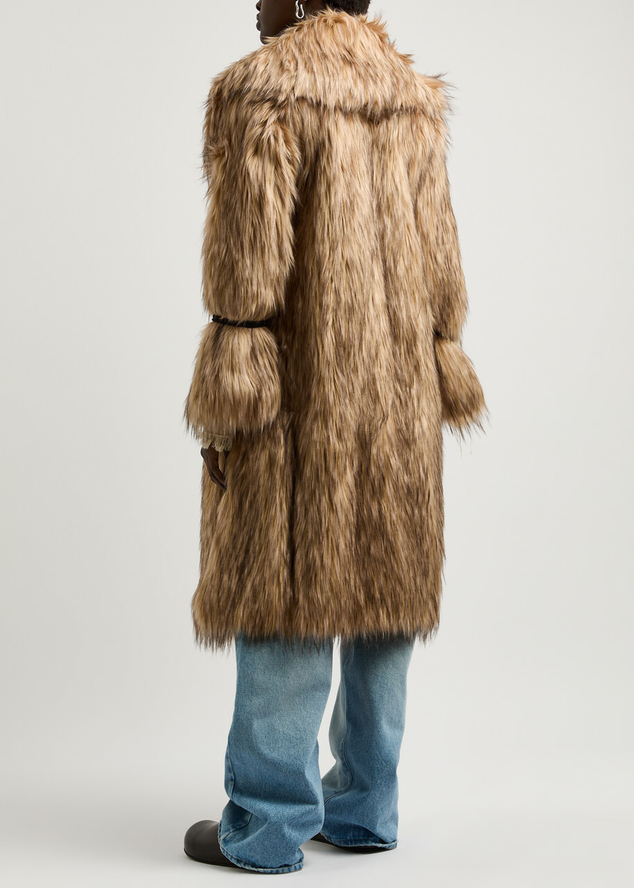 BY Malene Birger Graca Panelled Faux fur Coat Beige