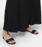 The Row Combo satin slides
