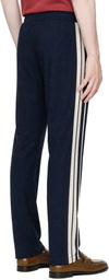 Palm Angels Navy Palm Tree Striped Track Pants