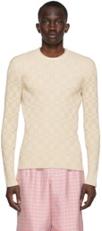 Jacquemus Off-White & Beige 'La Maille Gelati' Sweater