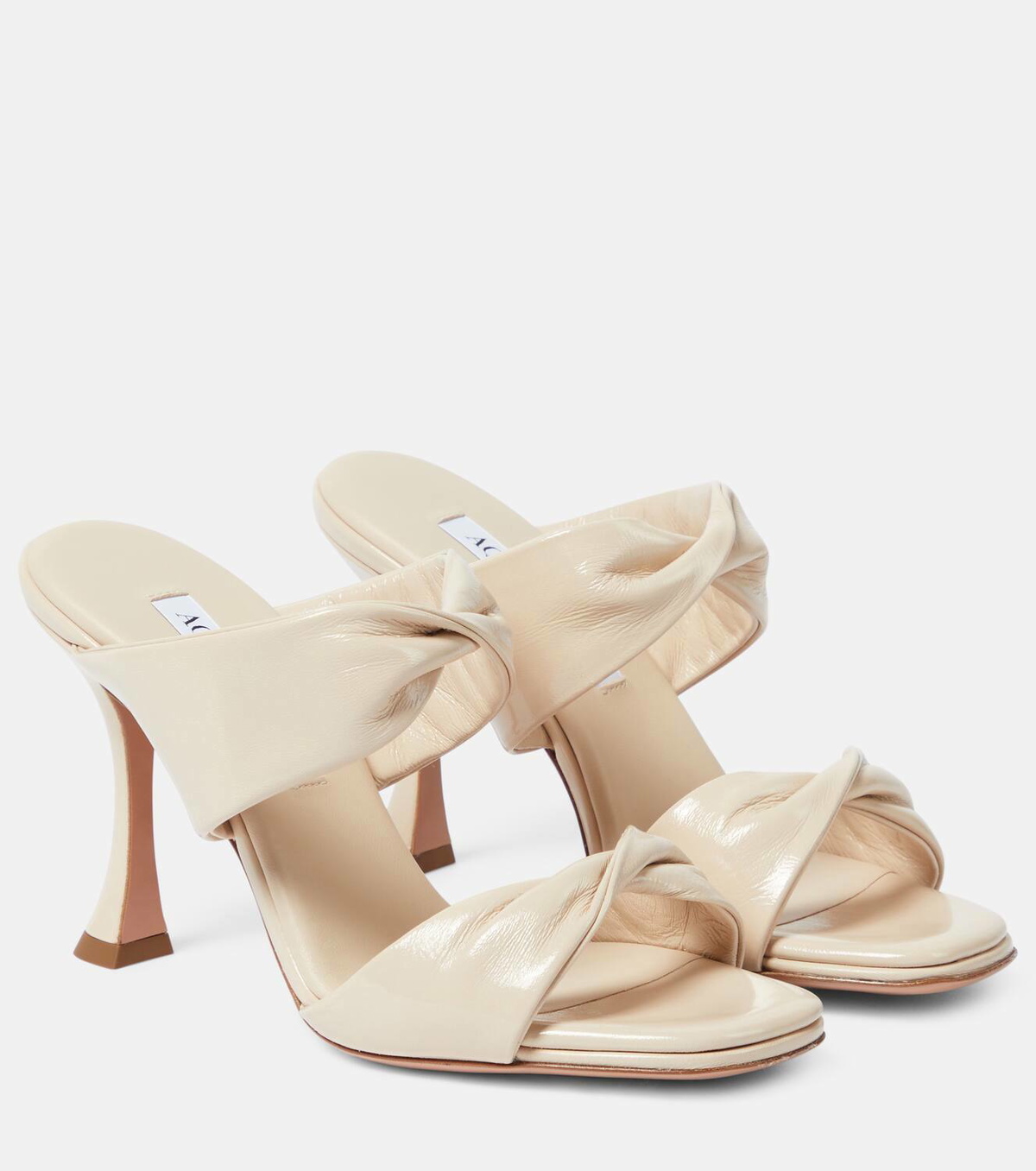 Aquazzura Twist 95 leather mules