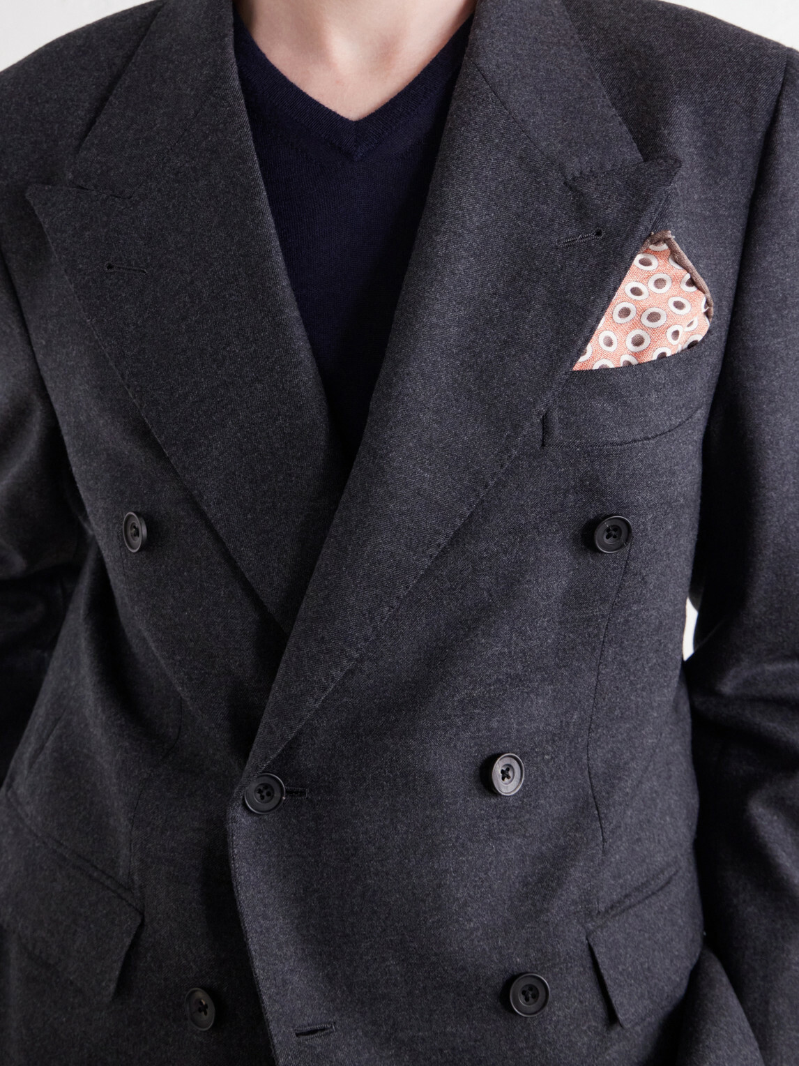Rubinacci - Double-Breasted Virgin Wool-Twill Blazer - Gray