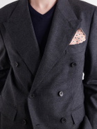 Rubinacci - Double-Breasted Virgin Wool-Twill Blazer - Gray