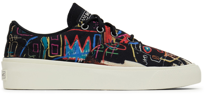 Photo: Converse Black Jean-Michel Basquiat Edition Skidgrip Sneakers