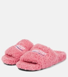 Balenciaga - Furry faux shearlings slides
