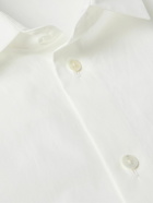 ATON - Cotton-Poplin Shirt - White