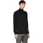 Hugo Black and Navy Santu Turtleneck