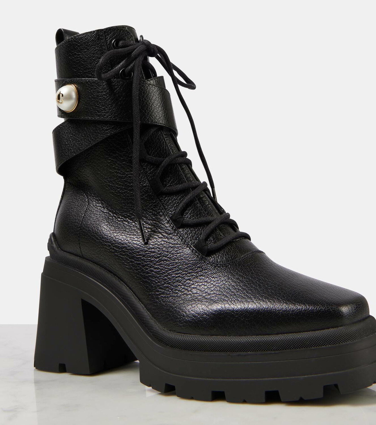Jimmy Choo Noemi 80 leather combat boots Jimmy Choo