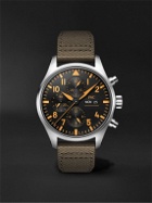 IWC Schaffhausen - Pilot's Automatic Chronograph 43mm Stainless Steel and Leather Watch, Ref. No. IW377730