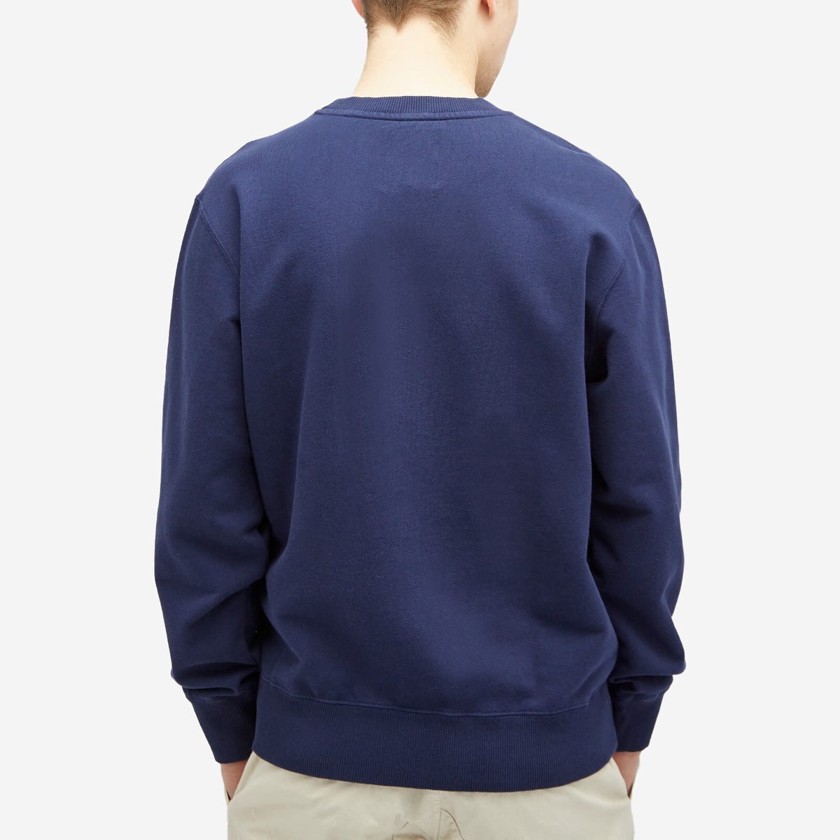 Edwin Men's Garden Society Crew Sweater in Maritime Blue