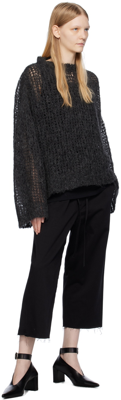 AIREI Black Drawstring Trousers