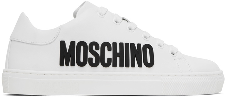 Photo: Moschino White Logo Sneakers