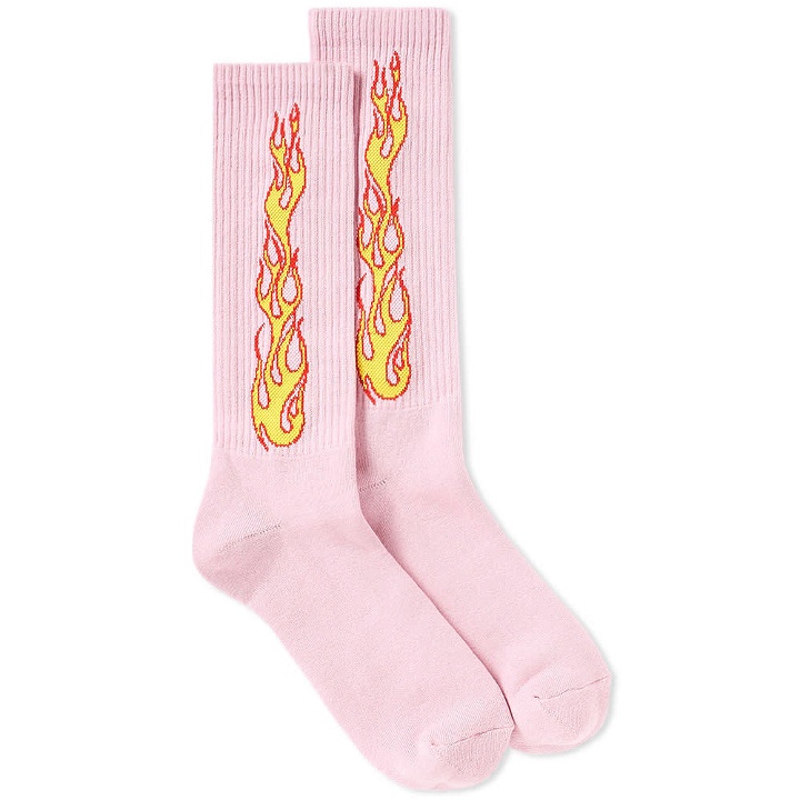 Photo: Palm Angels Flames Sock Pink