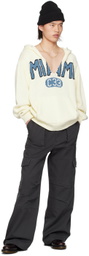 RICE NINE TEN Off-White Cut Off Hoodie