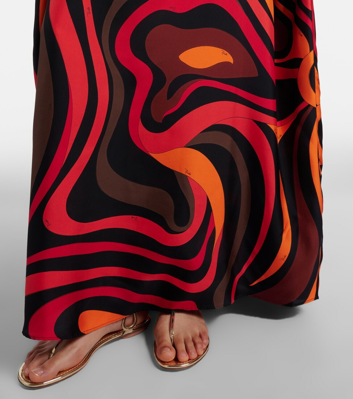Pucci Marmo embellished silk twill kaftan