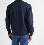 Rapha - Logo-Embroidered Fleece-Back Cotton-Jersey Sweatshirt - Blue