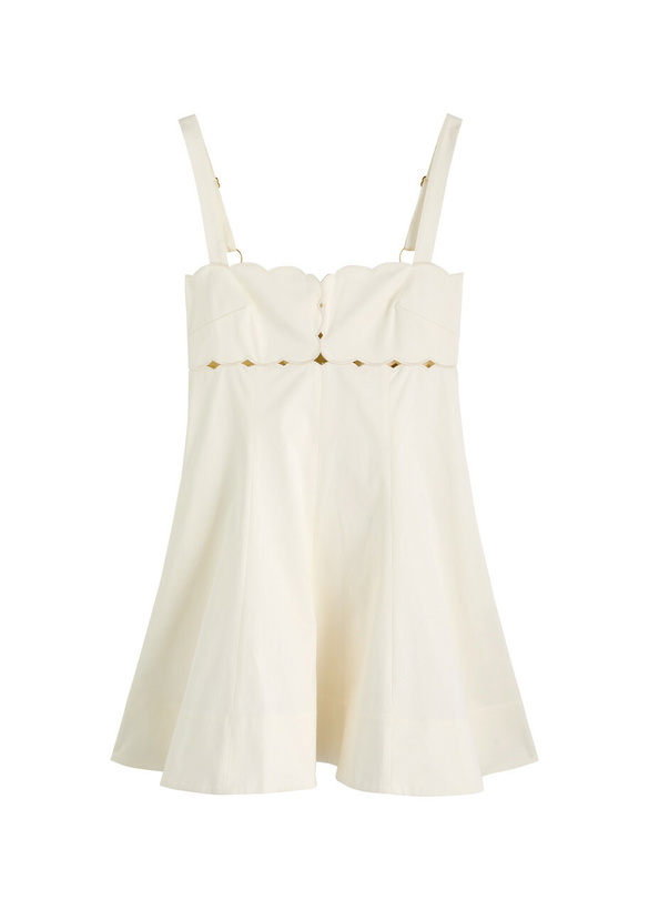 Photo: Clea Odette Cotton-blend Midi Dress White
