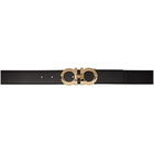 Salvatore Ferragamo Reversible Black and Brown Garcini Belt