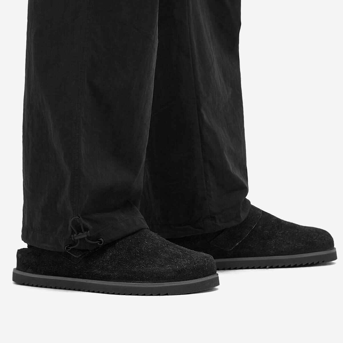 Represent Men's Initial Mule - Fleck Hairy Suede in Off Black