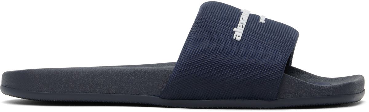 Alexander Wang☆関税込☆10mm ローズメッシュフラットスリッパ Alexander Wang プラットフォーム デニムサンダル | ブルー
