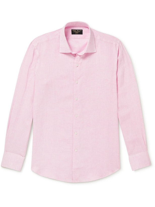 Photo: Emma Willis - Slim-Fit Linen Shirt - Pink