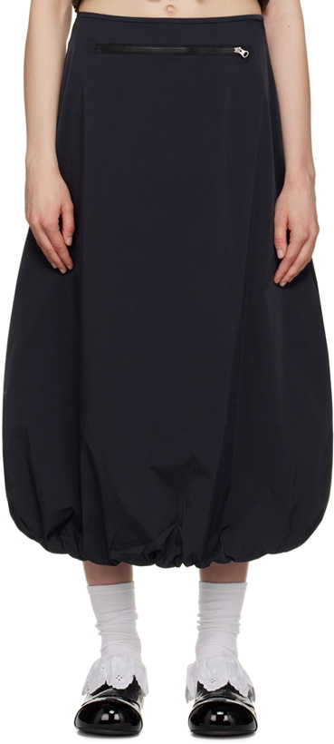 Photo: TheOpen Product Black Drawstring Midi Skirt